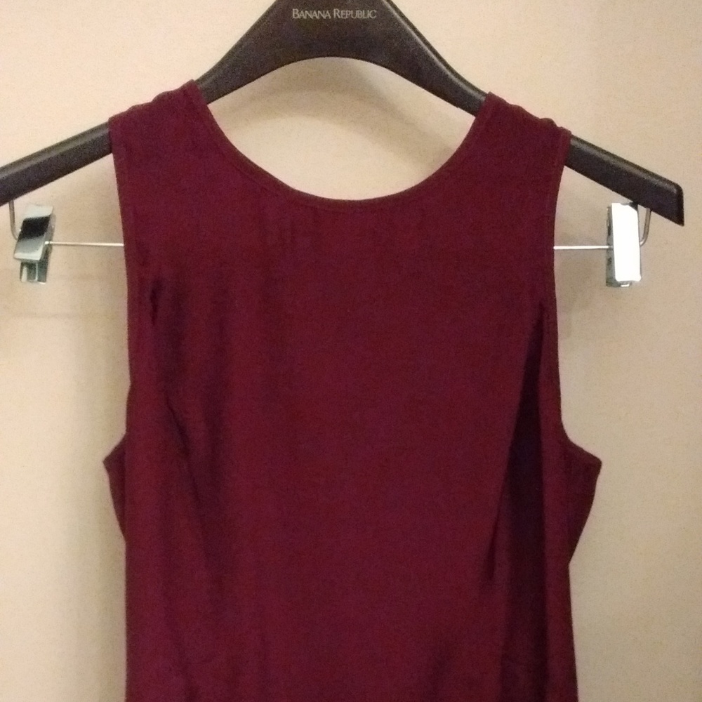 Silk Burgundy Sleeveless Blouse